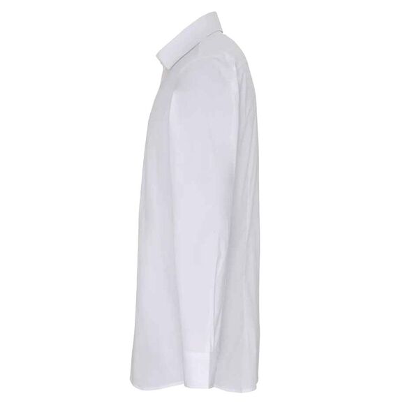 Premier Unisex Adult Poplin Stretch Long-Sleeved Shirt / White - Picture 3 of 3